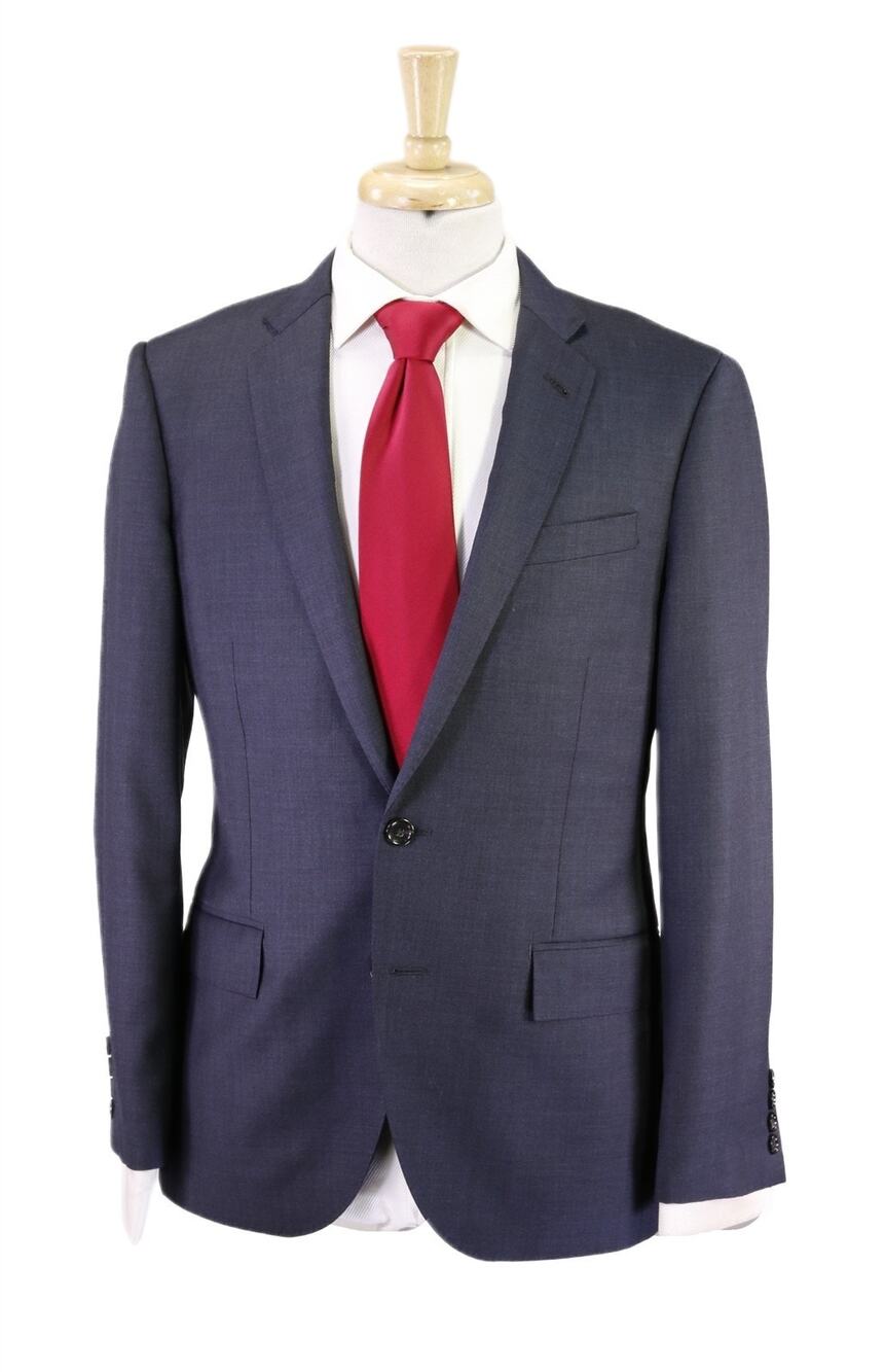 J Crew Ludlow Blue Gray 2-Btn Italian Wool Suit 38S